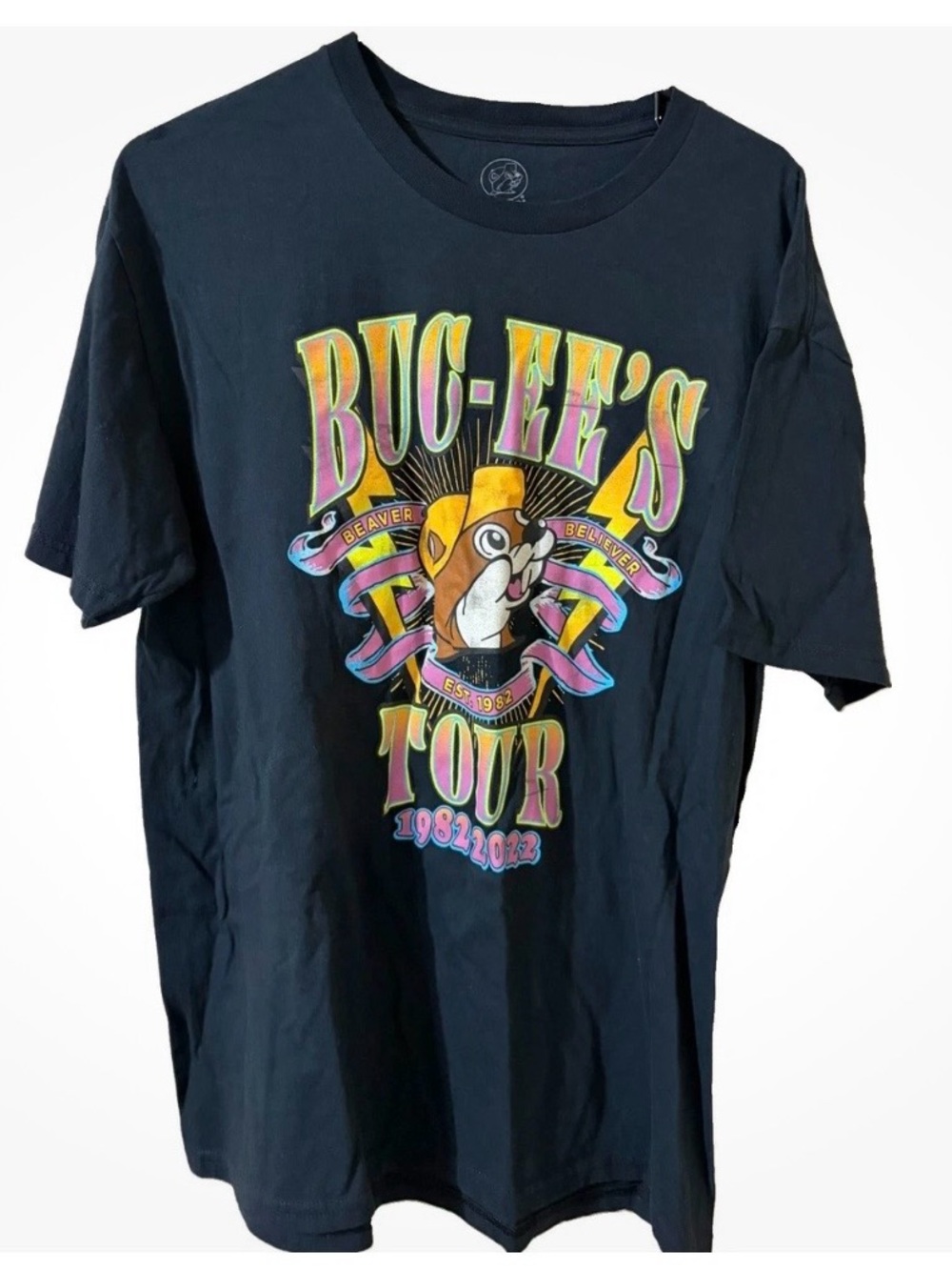 Buc-ee's 1982-2022 Tour Heavyweight Black Graphic T-Shirt - Adult Size large